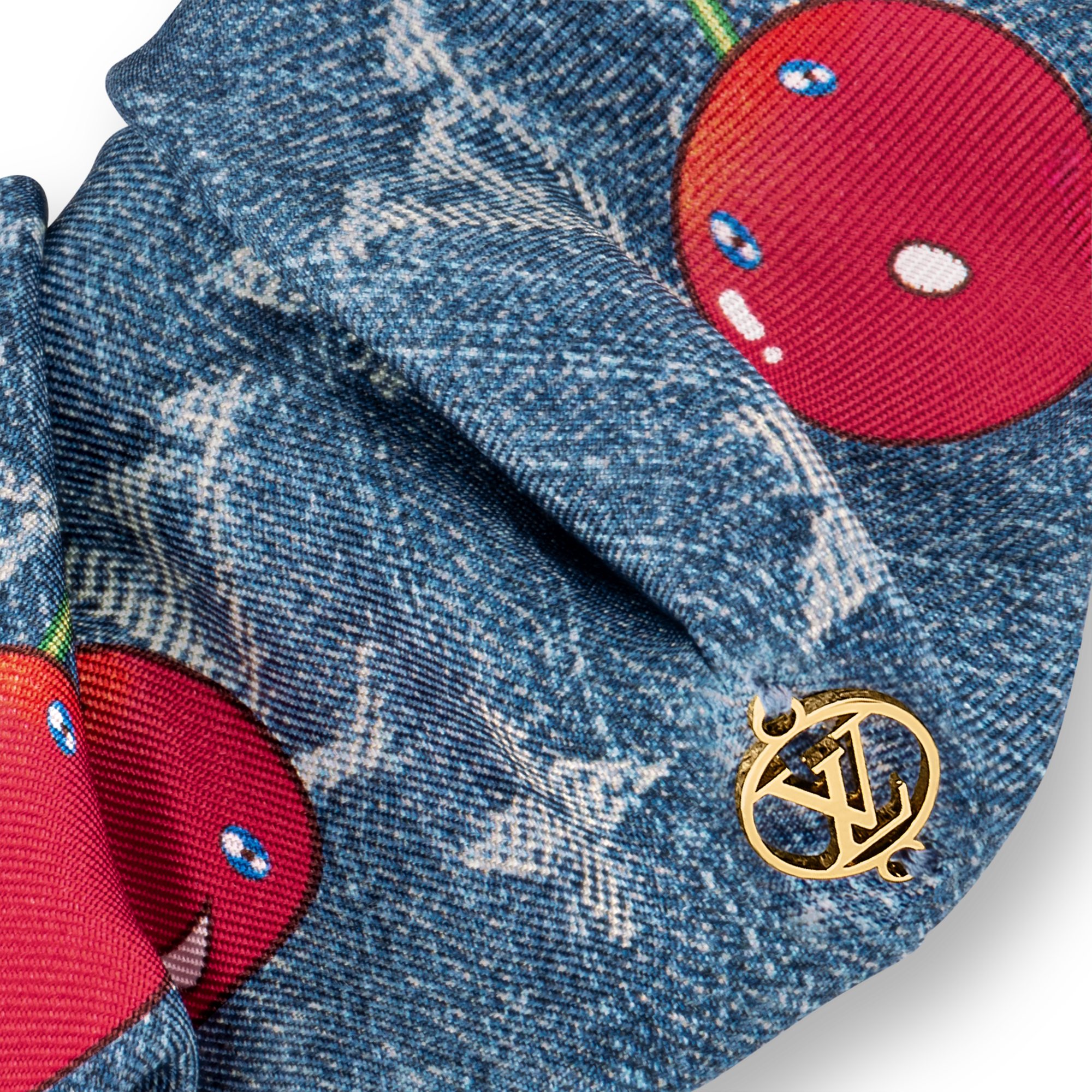LV x TM Elástico de Cabelo Denim Cerise S00 - Acessórios | LOUIS